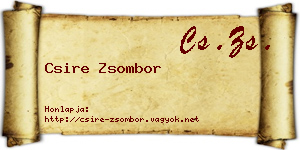 Csire Zsombor névjegykártya